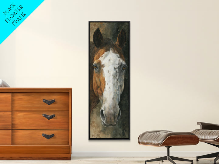 Contemporary Horse Portrait Framed Canvas Print, Living Room Art, Modern Decor, Living Room Decor, Fine Art, Living, Wall Decor, LIR-1x3-70