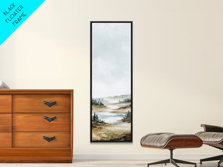 Minimal Scandinavian Forest Canvas Print, Living Room Art, Digital Wall Art, Living Room Decor, Oil Painting, Living, LIR-1x3-73