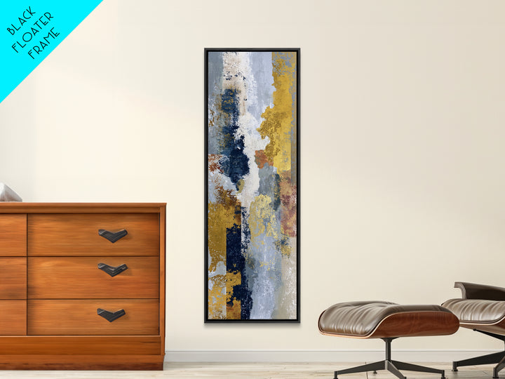 Gold Accented Abstract Brushwork Canvas Print, Living Room Art, Textured Painting, Living Room Decor, Abstract Art, Living, LIR-1x3-98