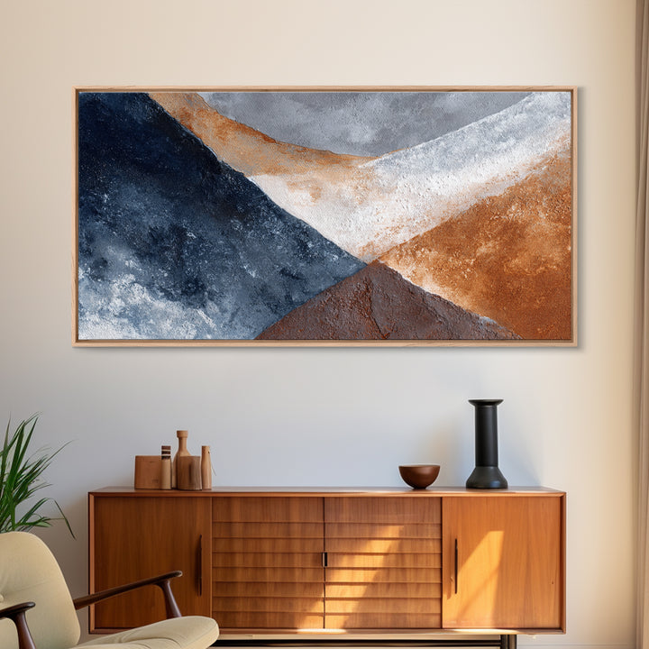 Monochrome Stone Texture Abstraction Canvas Print, Living Room Art, Art Print, Living Room Decor, Abstract Art, Living, LIR-2x1-41