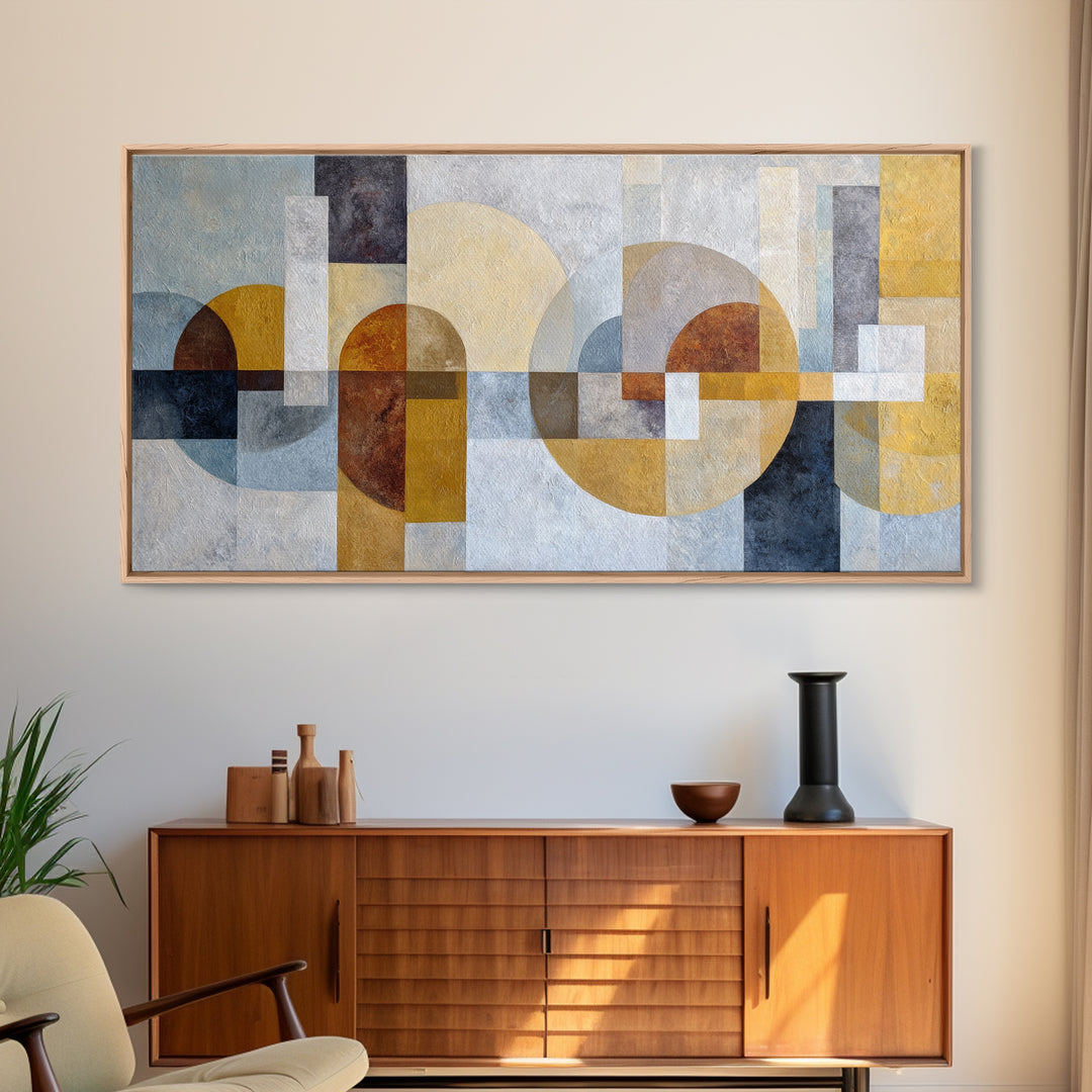 Large Statement Abstract Framed Canvas Print, Living Room Art, Digital Wall Art, Living Room Decor, Fine Art, Living, LIR-2x1-45