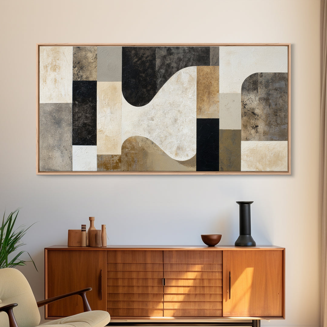 Textured Plaster Abstract Canvas Print, Living Room Art, Living Room Decor, Abstract Art, Living, Dopamine Decor, LIR-2x1-49