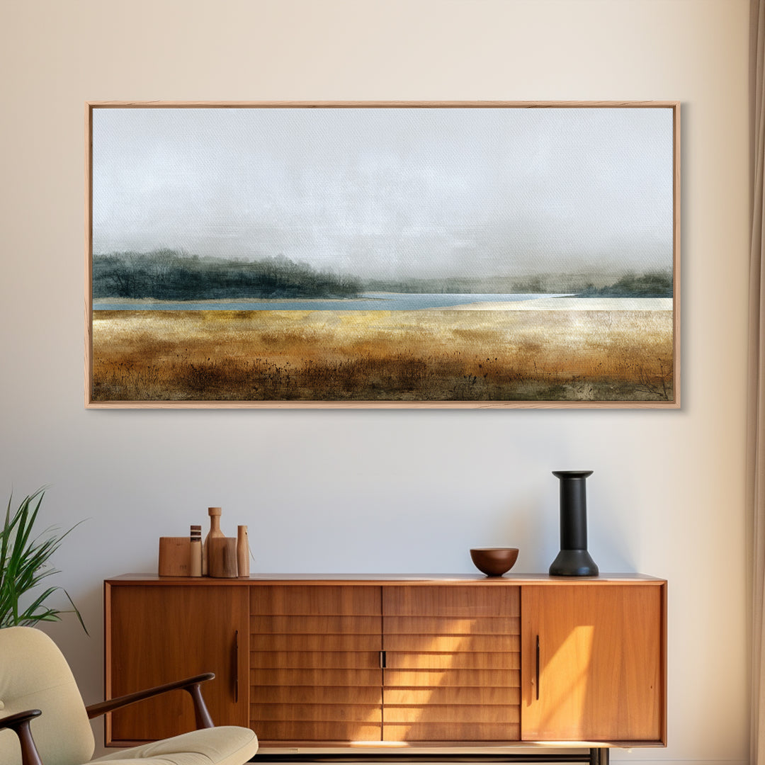 Minimal Scandinavian Forest Canvas Print, Living Room Art, Mid Century Modern, Living Room Decor, Living, Abstract Wall Art, LIR-2x1-57