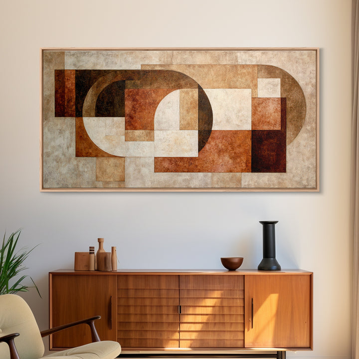 Monochrome Stone Texture Abstraction Framed Canvas Print, Living Room Art, Oil Painting, Living Room Decor, Fine Art, Living, LIR-2x1-65