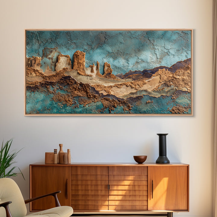 Earthy Desert Landscape Framed Canvas Print, Living Room Art, Luxury Decor, Living Room Decor, Fine Art, Living, Home, LIR-2x1-8