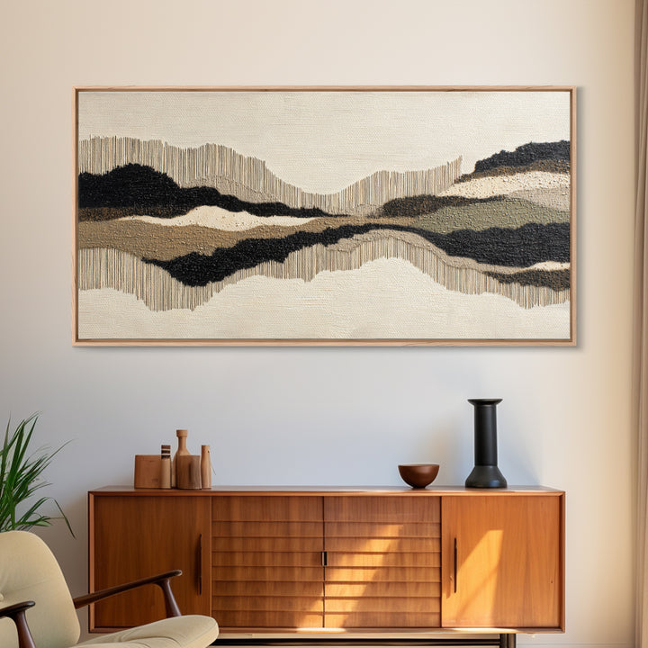 Oversized Line Figure Framed Canvas Print, Living Room Art, Bedroom Decor, Living Room Decor, Living, Bedroom Wall Art, LIR-2x1-85