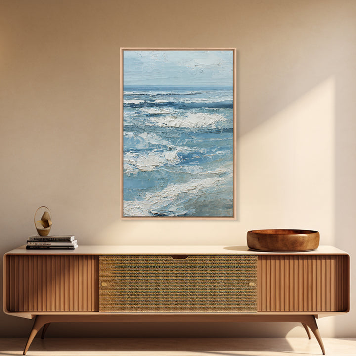 Coastal Aerial Shoreline Framed Canvas Print, Living Room Art, Contemporary Art, Living Room Decor, Fine Art, Living, LIR-2x3-19
