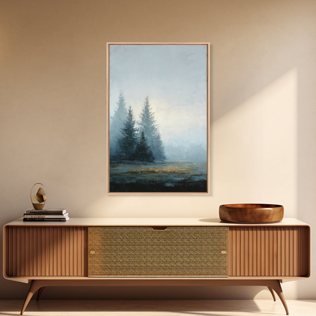 Minimal Scandinavian Forest Framed Canvas Print, Living Room Art, Home, Living Room Decor, Fine Art, Living, Pet Portraits, LIR-2x3-21