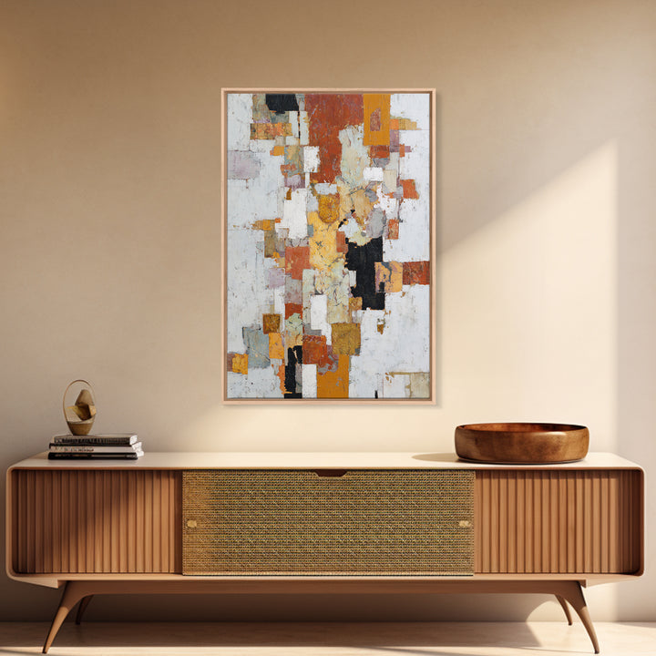 Gold Accented Abstract Brushwork Framed Canvas Print, Living Room Art, Art, Living Room Decor, Fine Art, Living, Art Nouveau, LIR-2x3-22