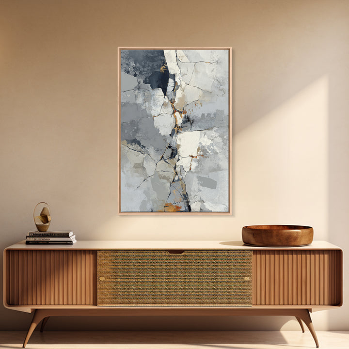 Monochrome Stone Texture Abstraction Canvas Print, Living Room Art, Printable Wall Art, Living Room Decor, Abstract Art, Living, LIR-2x3-29