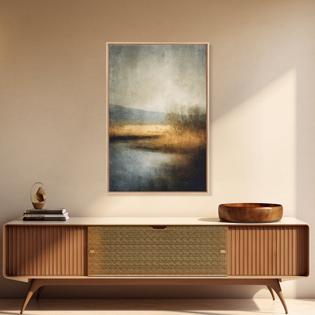 Minimal Scandinavian Forest Canvas Print, Living Room Art, Digital Wall Art, Living Room Decor, Oil Painting, Living, LIR-2x3-45