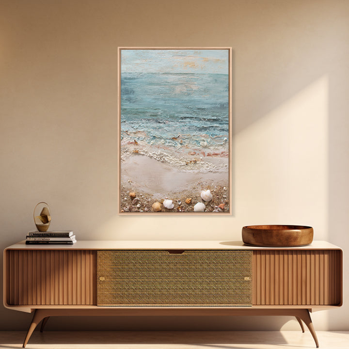 Moody Seascape for Dramatic Focal Point Canvas Print, Living Room Art, Oil Painting, Living Room Decor, Abstract Art, Living, LIR-2x3-62