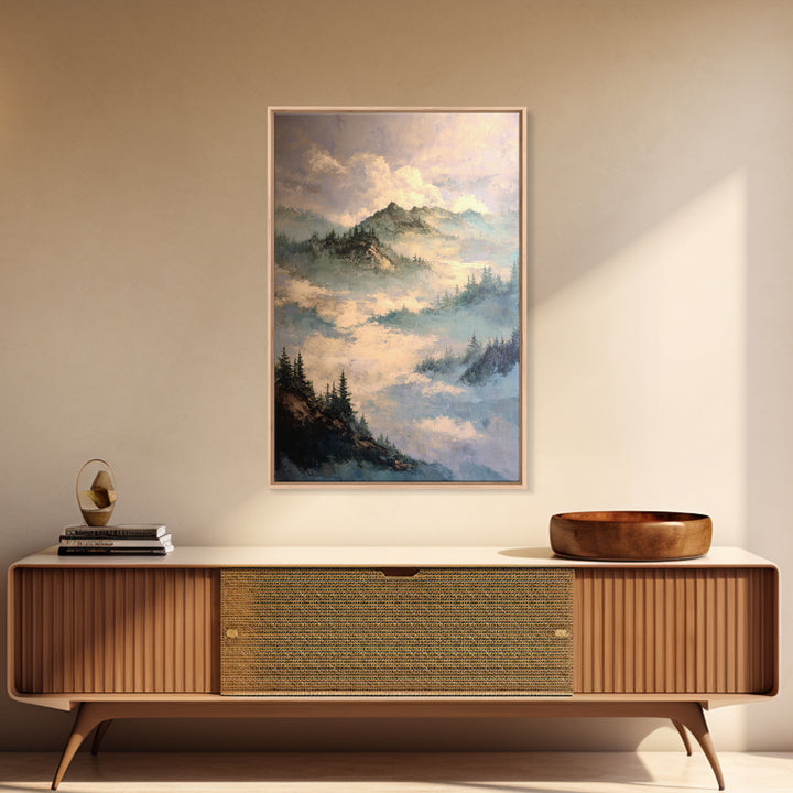 Classic Mountain Panorama for Cozy Interiors Canvas Print, Living Room Art, Home, Living Room Decor, Fine Art, Living, LIR-2x3-72