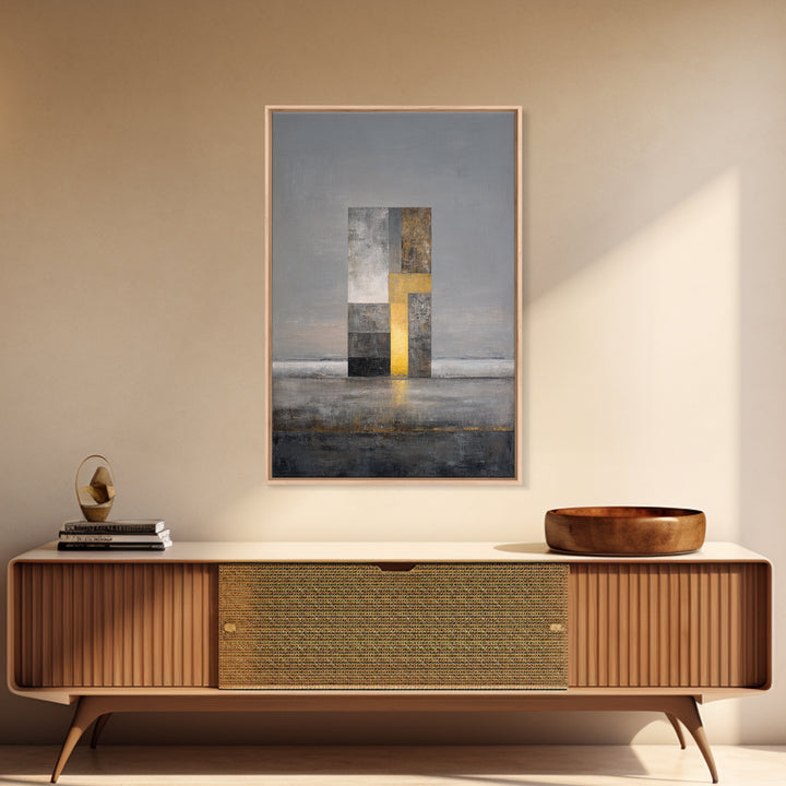 Modern City Skyline Framed Canvas Print, Living Room Art, Mid Century Modern, Living Room Decor, Abstract Art, Living, LIR-2x3-78