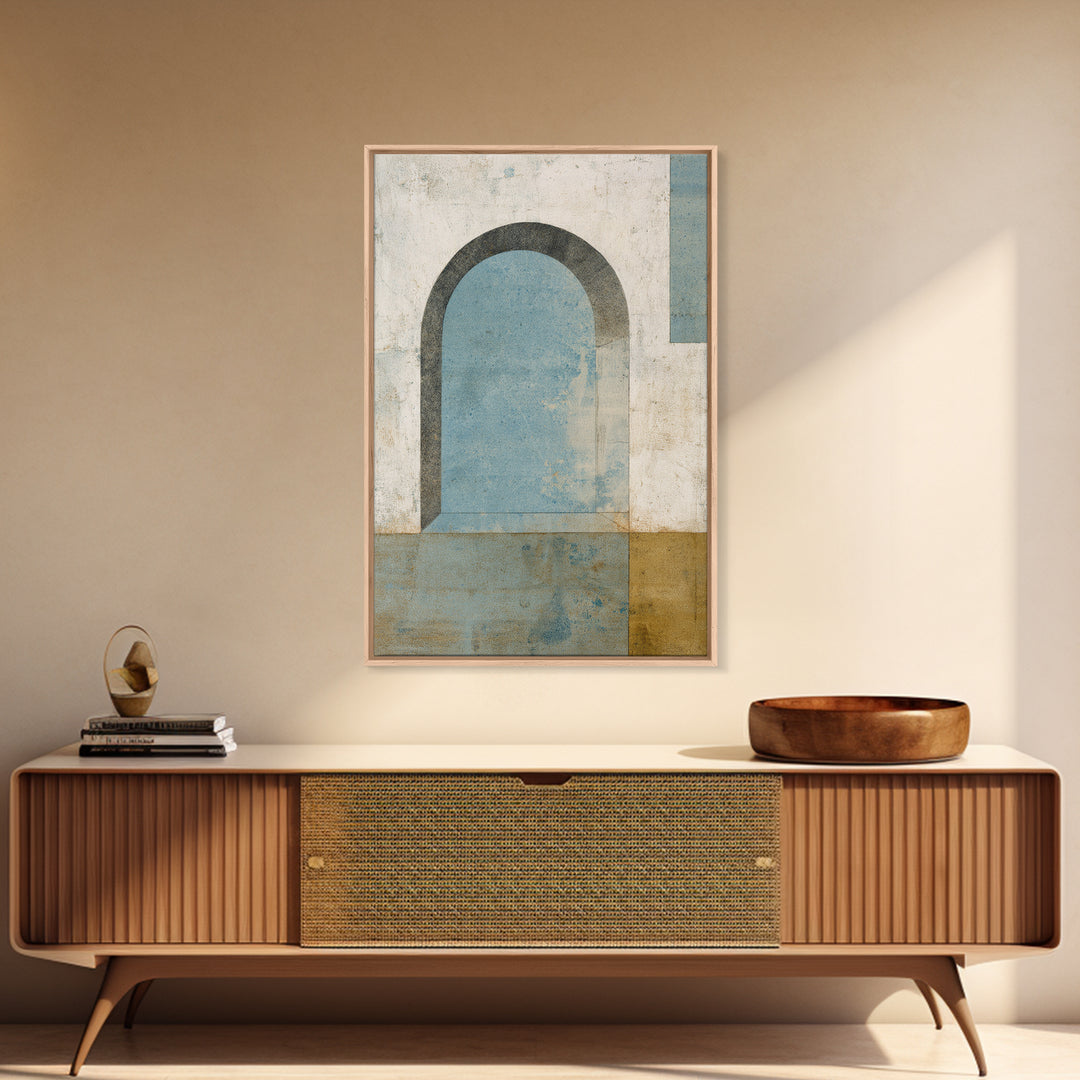 Black and White Architectural Arch Composition Canvas Print, Living Room Art, Modern Wall Art, Living Room Decor, Living, LIR-2x3-87