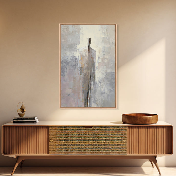 Oversized Line Figure Framed Canvas Print, Living Room Art, Pet Portraits, Living Room Decor, Oil Painting, Living, LIR-2x3-97