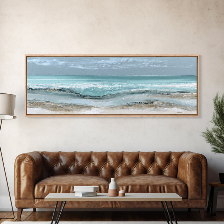 Coastal Aerial Shoreline Canvas Print, Living Room Art, Fine Art Print, Living Room Decor, Fine Art, Living, Wall Decor, LIR-3x1-3