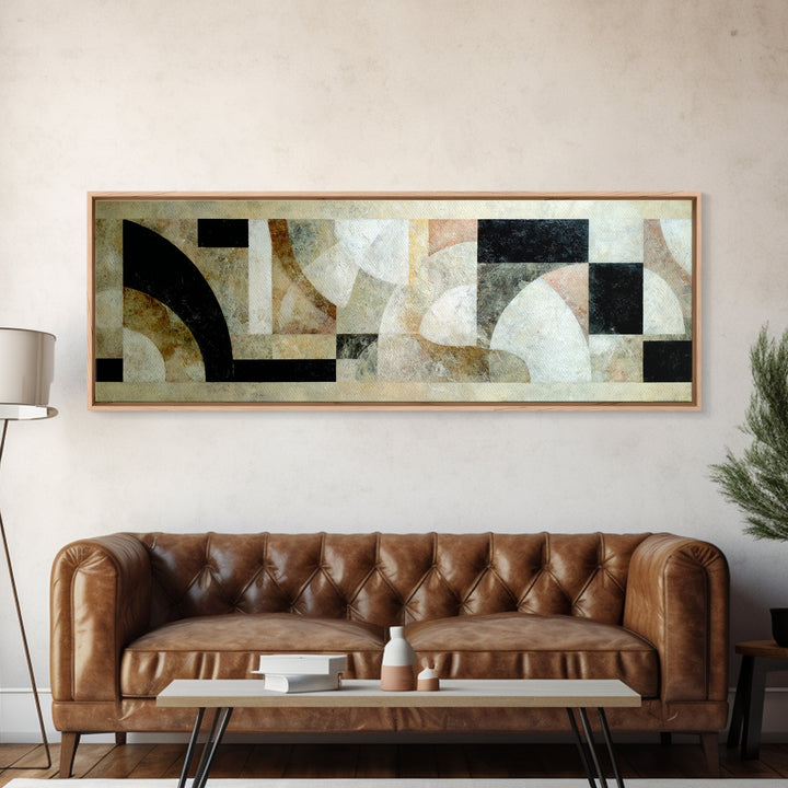 Monochrome Stone Texture Abstraction Canvas Print, Living Room Art, Bedroom Wall Art, Living Room Decor, Abstract Art, Living, LIR-3x1-61