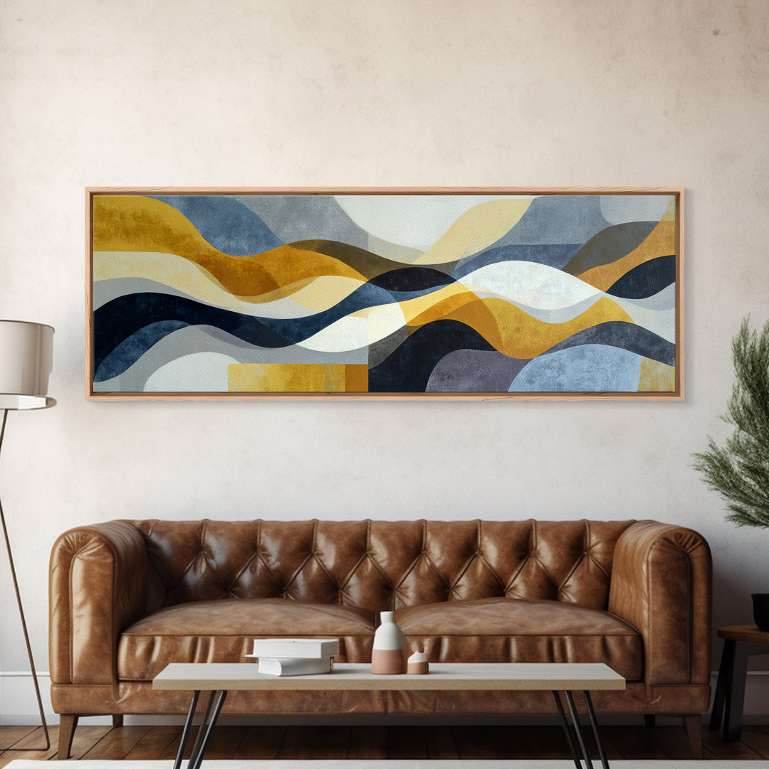 Large Statement Abstract Framed Canvas Print, Living Room Art, Boho Decor, Living Room Decor, Fine Art, Living, Digital Prints, LIR-3x1-89