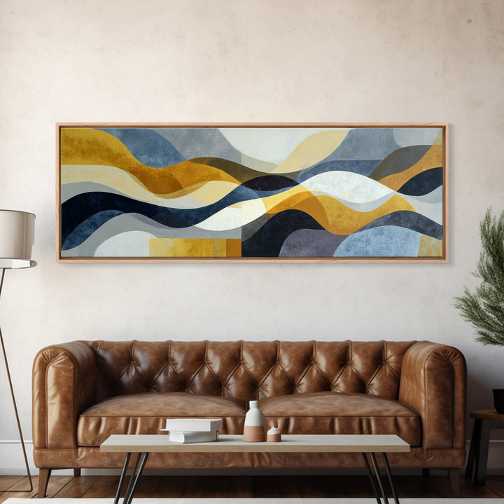 Large Statement Abstract Framed Canvas Print, Living Room Art, Boho Decor, Living Room Decor, Fine Art, Living, Digital Prints, LIR-3x1-89