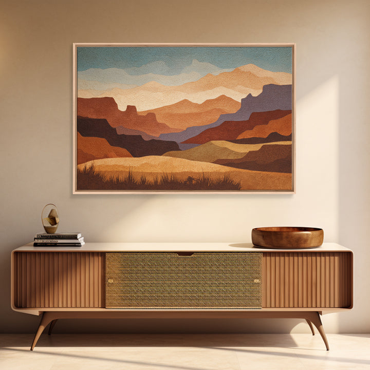 Earthy Desert Landscape Canvas Print, Living Room Art, Abstract Wall Art, Living Room Decor, Fine Art, Living, Boho Decor, LIR-3x2-16
