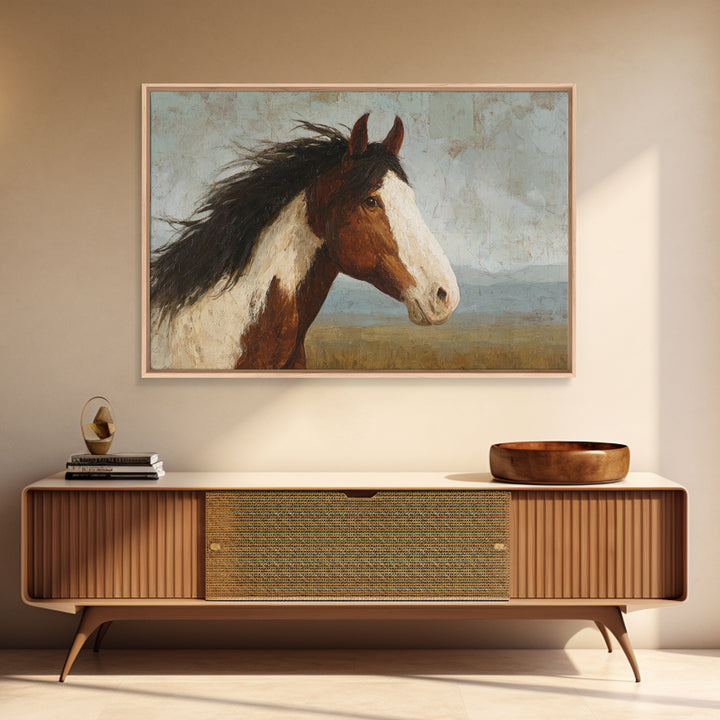 Contemporary Horse Portrait Canvas Print, Living Room Art, New Home Gift, Living Room Decor, Fine Art, Living, Gallery Decor, LIR-3x2-38