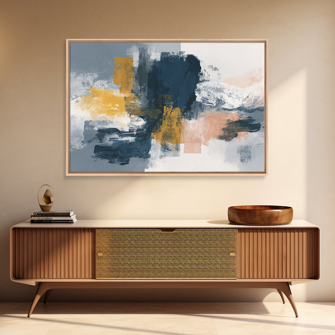 Large Statement Abstract Framed Canvas Print, Living Room Art, Modern Wall Art, Living Room Decor, Fine Art, Living, LIR-3x2-5