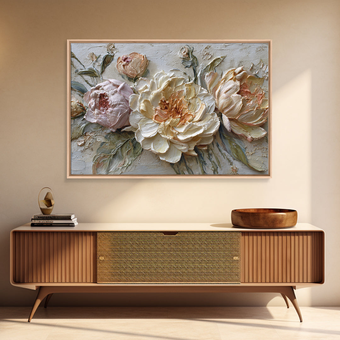 Botanical Vase Painting Framed Canvas Print, Living Room Art, Bedroom Decor, Living Room Decor, Living, Bedroom Wall Art, LIR-3x2-6