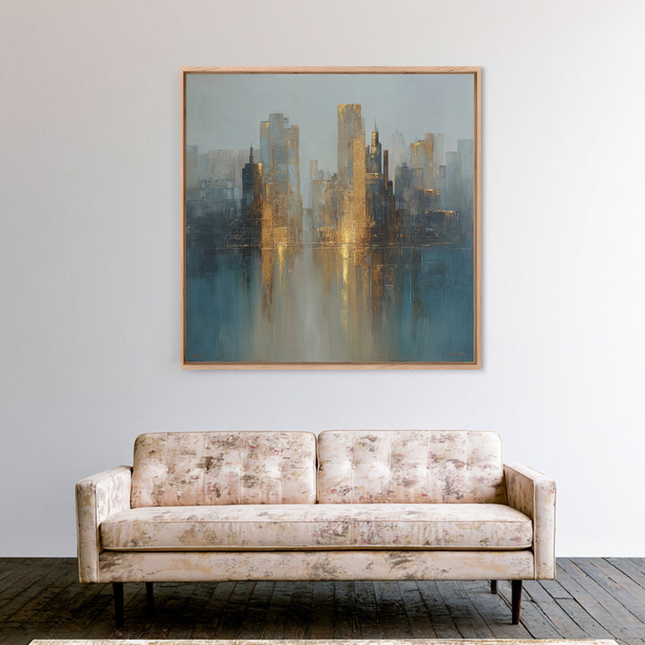 Quiet City Skyline Canvas Print, Law Office Art, Office Wall Art, Office Decor, Abstract Art, Counsel, Butterfly Art, LOA-1x1-36
