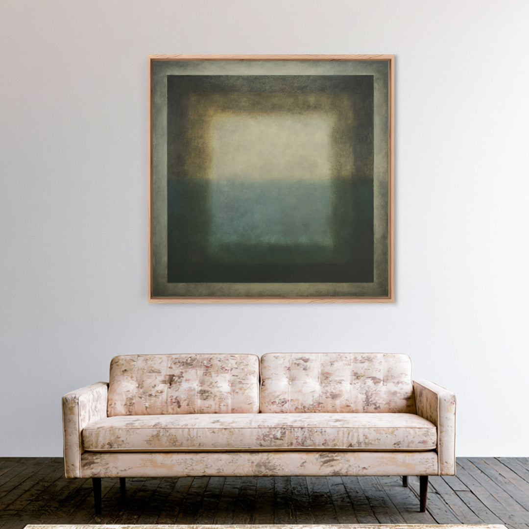 Deep Green and Walnut Toned Abstract Canvas Print, Law Office Art, Teen Girl Room Decor, Office Decor, Abstract Art, Counsel, LOA-1x1-45