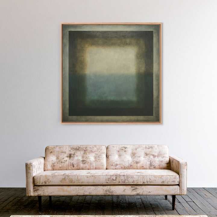 Deep Green and Walnut Toned Abstract Canvas Print, Law Office Art, Teen Girl Room Decor, Office Decor, Abstract Art, Counsel, LOA-1x1-45