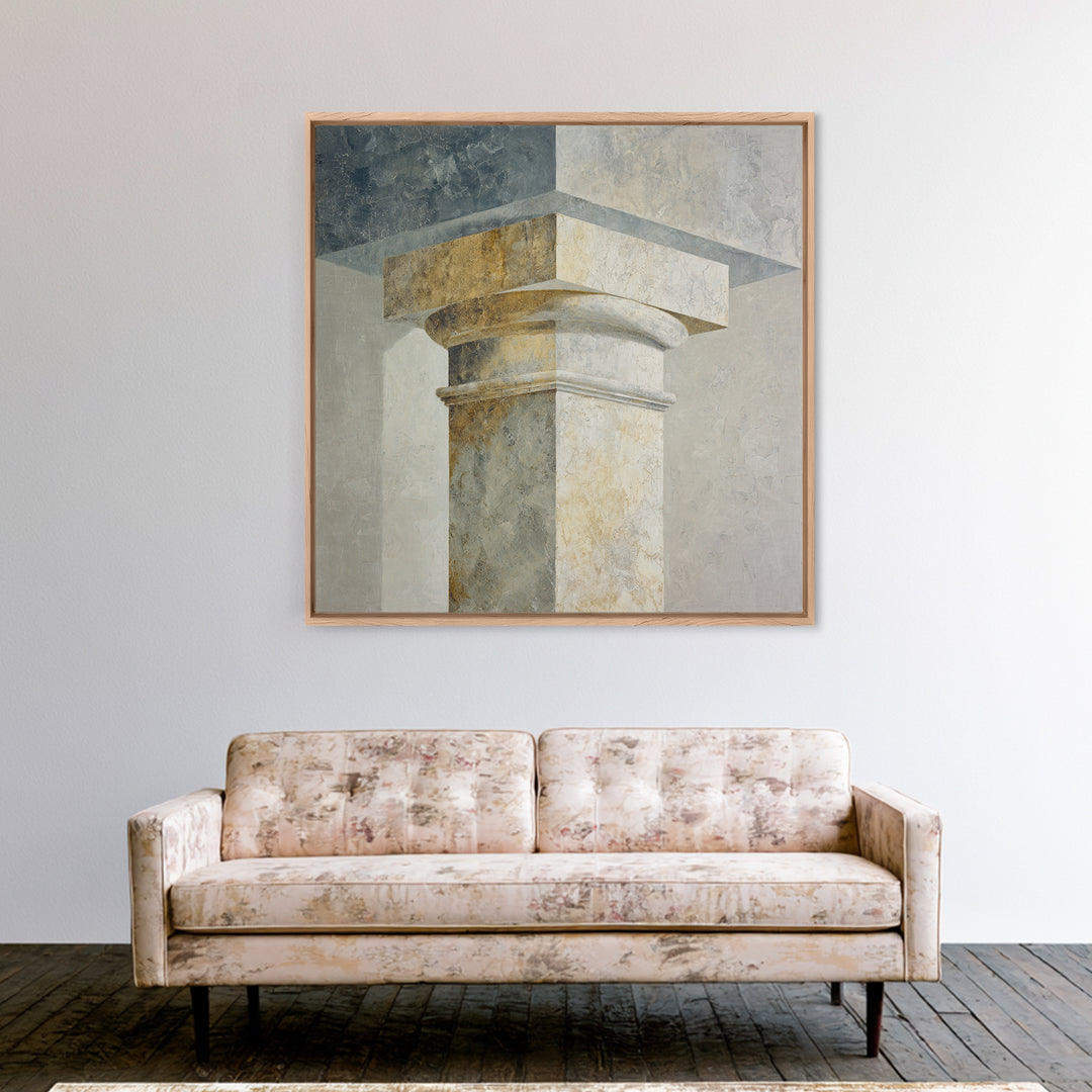 Marble Courthouse Column Study Without Building Scene Canvas Print, Law Office Art, Law School, Office Decor, Counsel, LOA-1x1-51