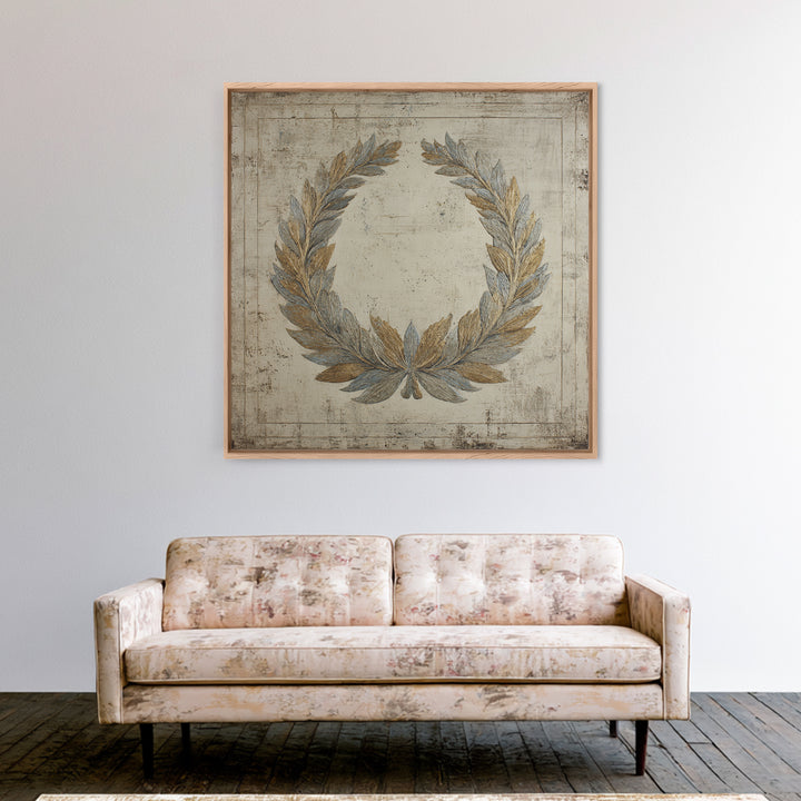 Roman Laurel Wreath Framed Canvas Print, Law Office Art, Printable Art, Office Decor, Fine Art, Counsel, Lawyer, Butterfly Art, LOA-1x1-8
