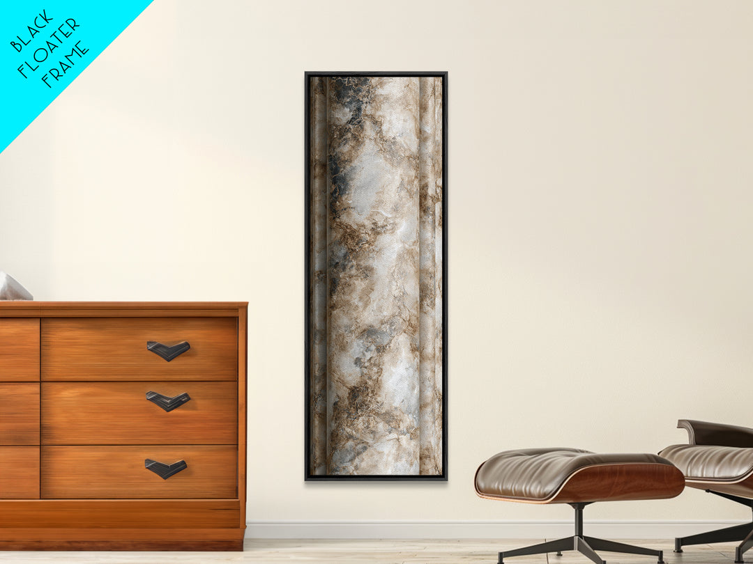 Marble Courthouse Column Study Without Building Scene Canvas Print, Law Office Art, Textured Painting, Office Decor, Counsel, LOA-1x3-39