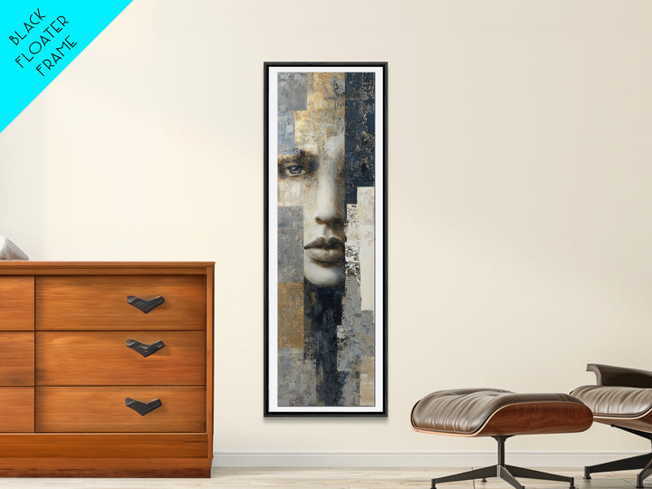Abstract Navy and Gold Composition for Authority Canvas Print, Law Office Art, Room Decor, Office Decor, Fine Art, Counsel, LOA-1x3-40