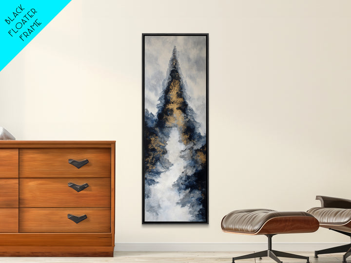 Ink Wash Mountain Symbolizing Stability Canvas Print, Law Office Art, Contemporary Art, Office Decor, Fine Art, Counsel, LOA-1x3-56