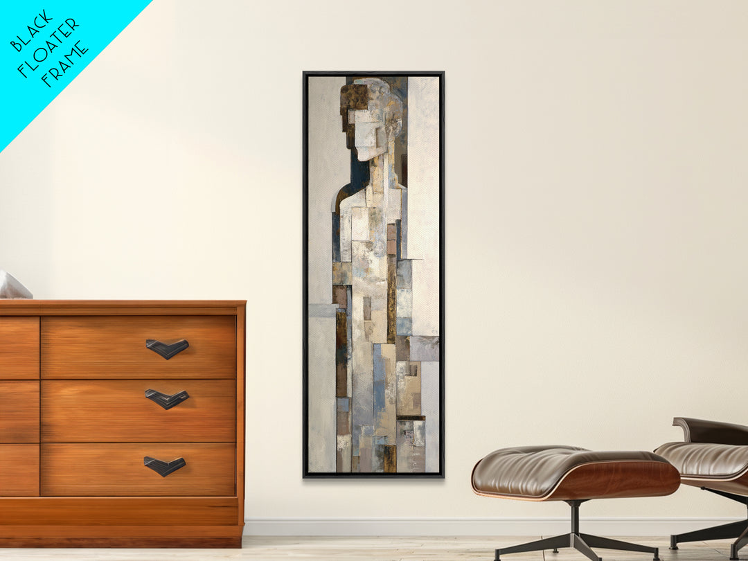 Architectural Arch and Column Abstraction Framed Canvas Print, Law Office Art, Home Office Decor, Office Decor, Abstract Art, LOA-1x3-74