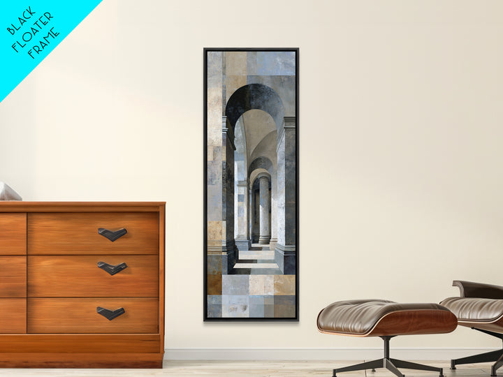 Architectural Arch and Column Abstraction Canvas Print, Law Office Art, Law School Gifts, Office Decor, Abstract Art, Counsel, LOA-1x3-98
