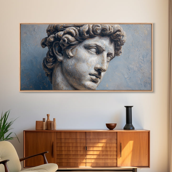 Classical Statue Bust Canvas Print, Law Office Art, Office, Office Decor, Watercolor Art, Counsel, Butterfly Print, Lawyer, LOA-2x1-68