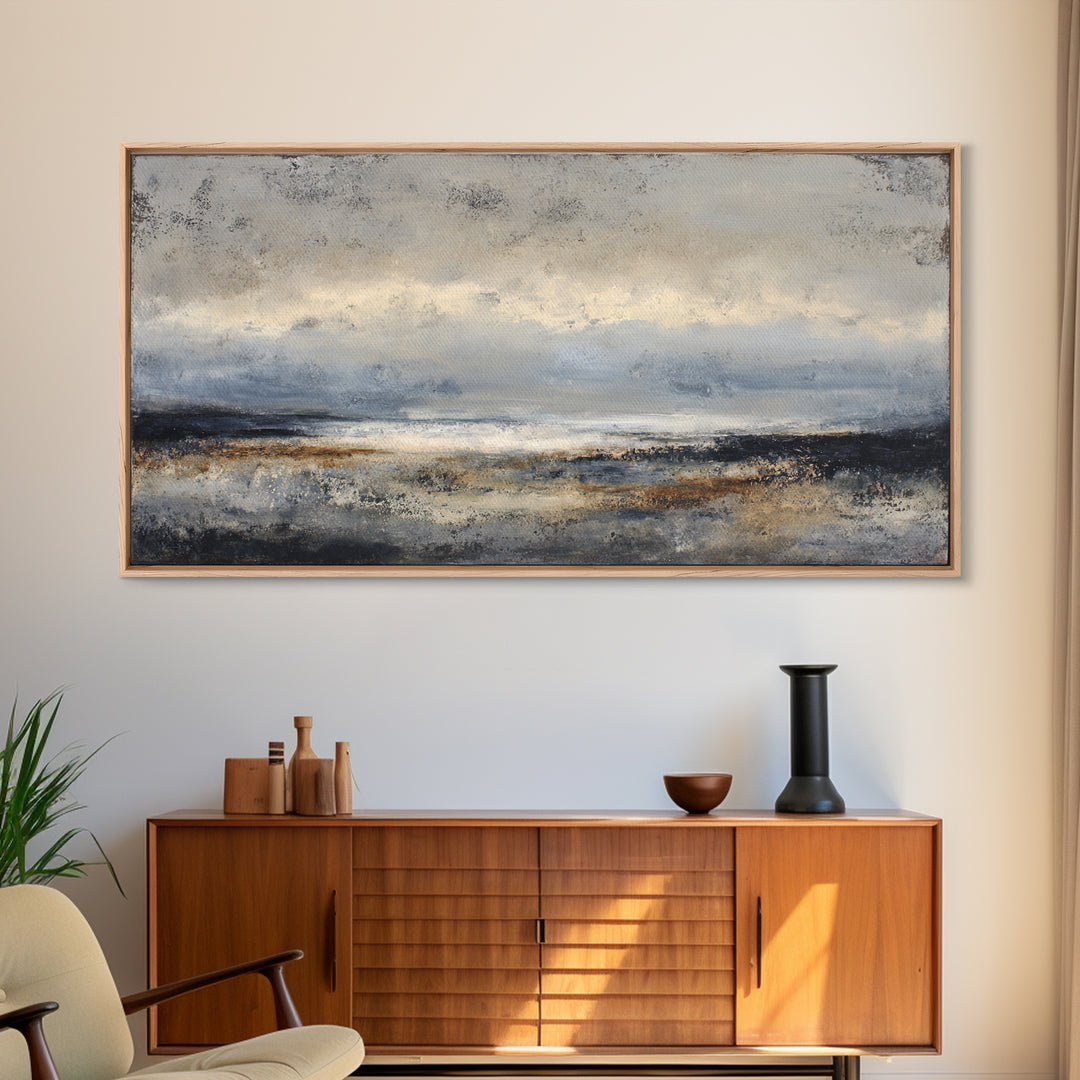 Stormy Landscape with Lighthouse as Guidance Metaphor Canvas Print, Law Office Art, Contemporary Art, Office Decor, Counsel, LOA-2x1-7