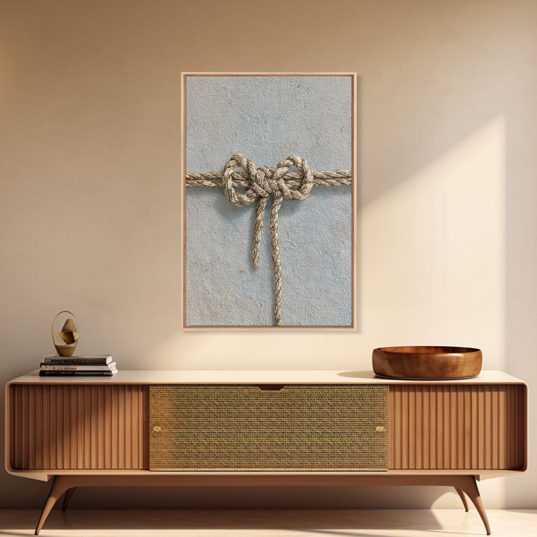 Gold Thread Knot Symbolizing Resolution Framed Canvas Print, Law Office Art, Home Decor, Office Decor, Abstract Art, Counsel, LOA-2x3-2