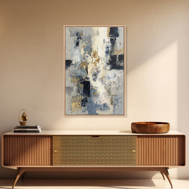 Abstract Navy and Gold Composition for Authority Canvas Print, Law Office Art, Office Wall Decor, Office Decor, Counsel, LOA-2x3-36