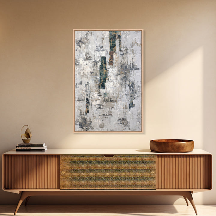 Deep Green and Walnut Toned Abstract Canvas Print, Law Office Art, Luxury Decor, Office Decor, Abstract Art, Counsel, LOA-2x3-5