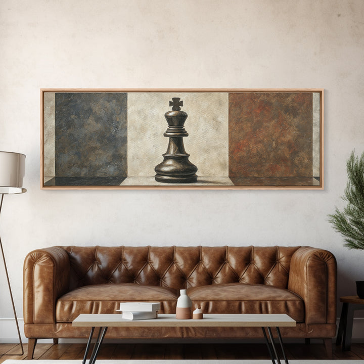 Single Chess King Canvas Print, Law Office Art, Decor, Office Decor, Fine Art, Counsel, Bookish Wall Art, Gifts for Lawyers, LOA-3x1-38