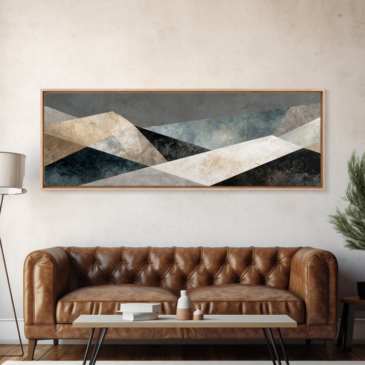 Balanced Geometric Forms Symbolizing Fairness Canvas Print, Law Office Art, Metal Wall Decor, Office Decor, Abstract Art, LOA-3x1-45