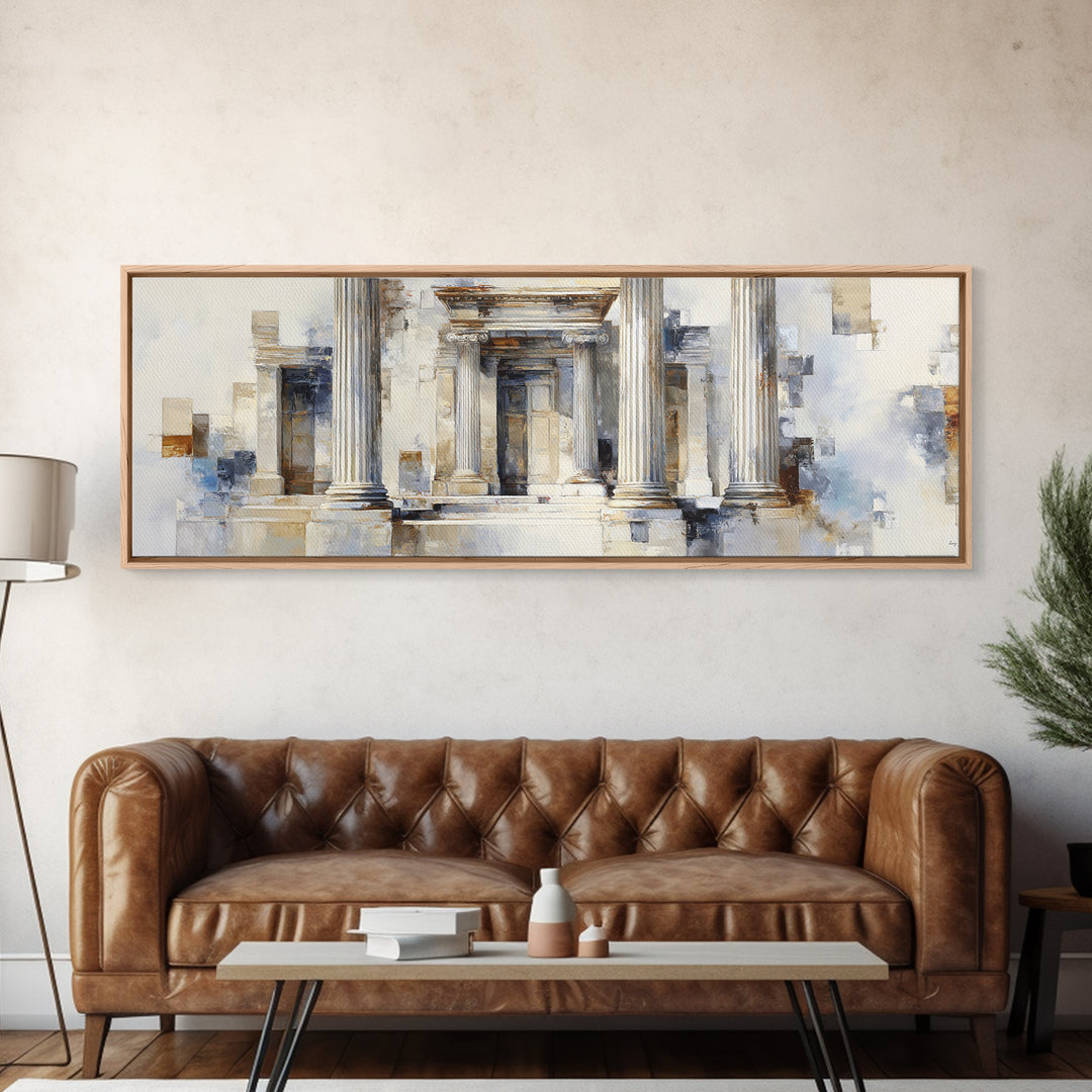Marble Courthouse Column Study Without Building Scene Canvas Print, Law Office Art, Digital Prints, Office Decor, Counsel, LOA-3x1-67