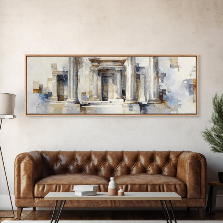 Marble Courthouse Column Study Without Building Scene Canvas Print, Law Office Art, Digital Prints, Office Decor, Counsel, LOA-3x1-67