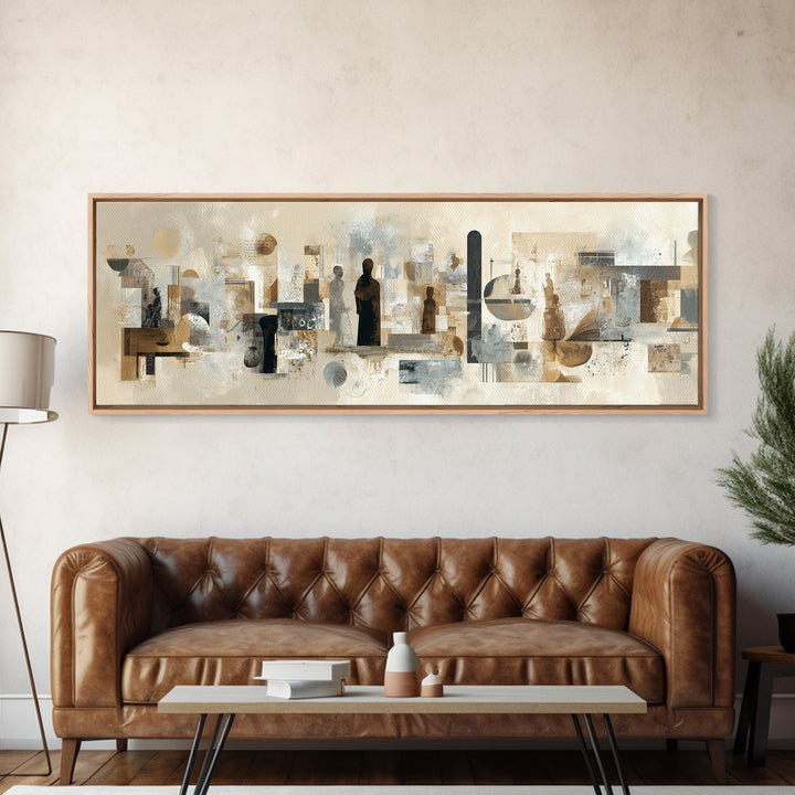 Diplomatic Handshake Silhouette Canvas Print, Law Office Art, Painting, Office Decor, Abstract Art, Counsel, Floral Art, LOA-3x1-83