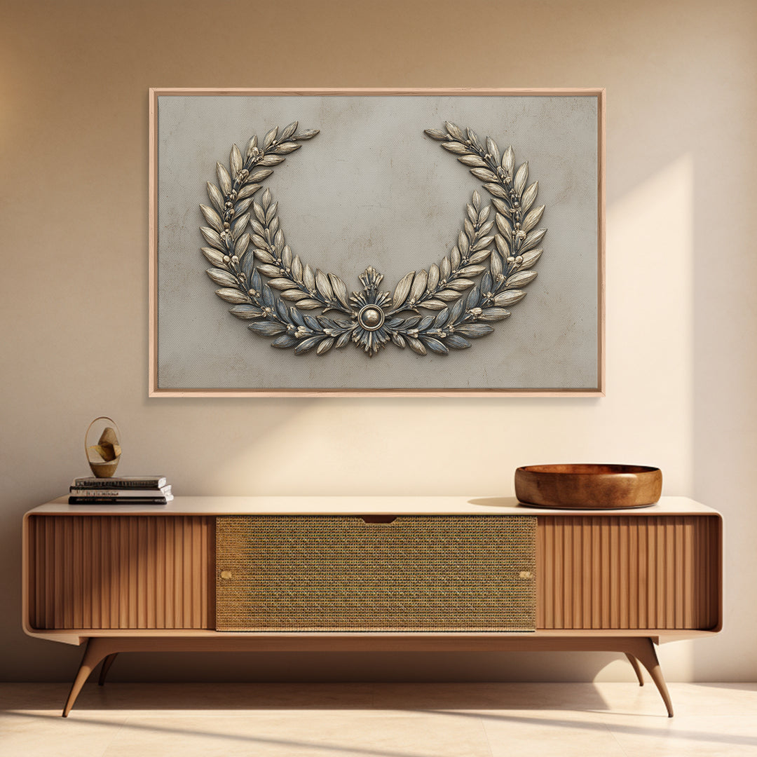 Roman Laurel Wreath Canvas Print, Law Office Art, Decor, Office Decor, Fine Art, Counsel, Bookish Wall Art, Gifts for Lawyers, LOA-3x2-12