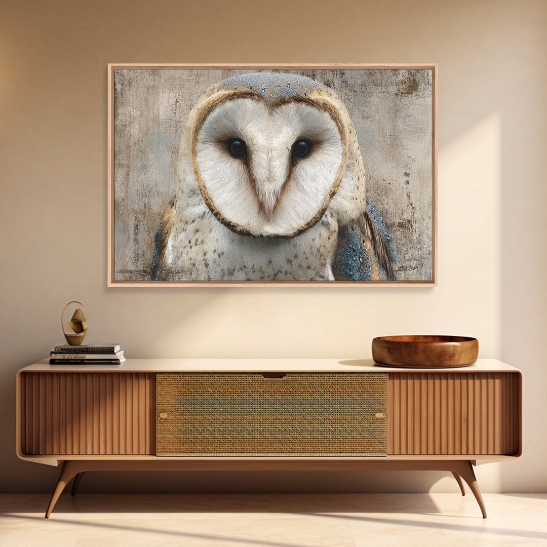 Owl Portrait Representing Wisdom Canvas Print, Law Office Art, Canvas Print, Office Decor, Fine Art, Counsel, Butterfly Art, LOA-3x2-21